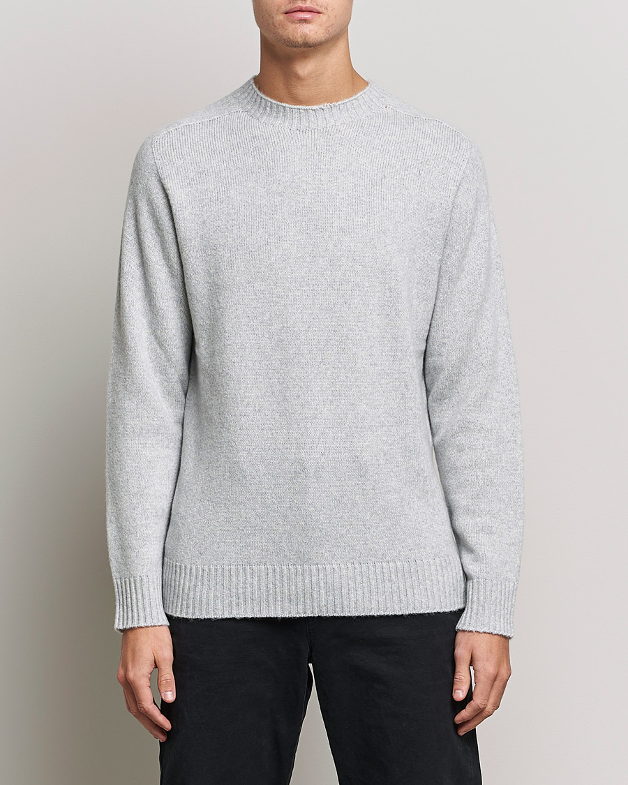 Homme | Pulls Et Tricots | NN07 | Nathan Brushed Wool Knitted Sweater Light Grey Mel