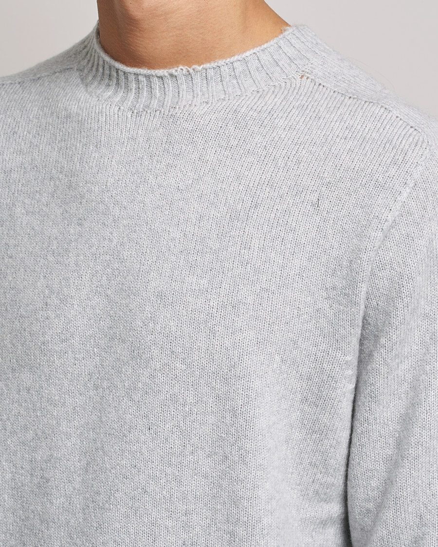 Homme | Pulls Et Tricots | NN07 | Nathan Brushed Wool Knitted Sweater Light Grey Mel