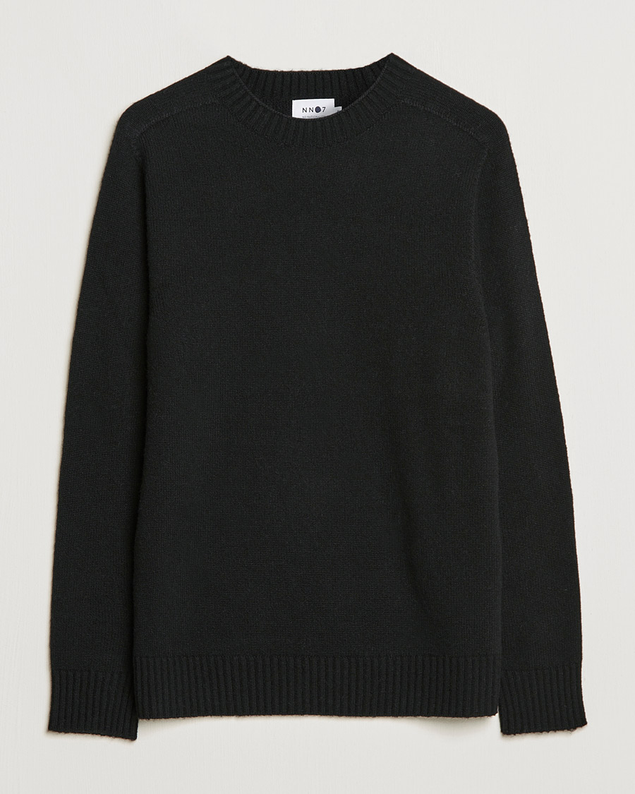 Homme | Pulls Et Tricots | NN07 | Nathan Brushed Wool Knitted Sweater Black