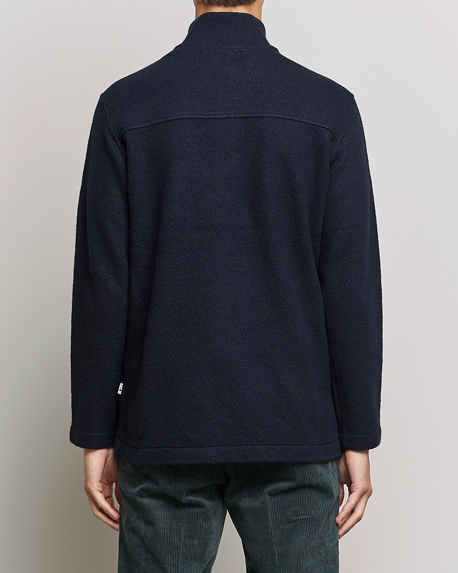 Homme | Pulls Et Tricots | NN07 | Anders Boiled Wool Half Zip Navy