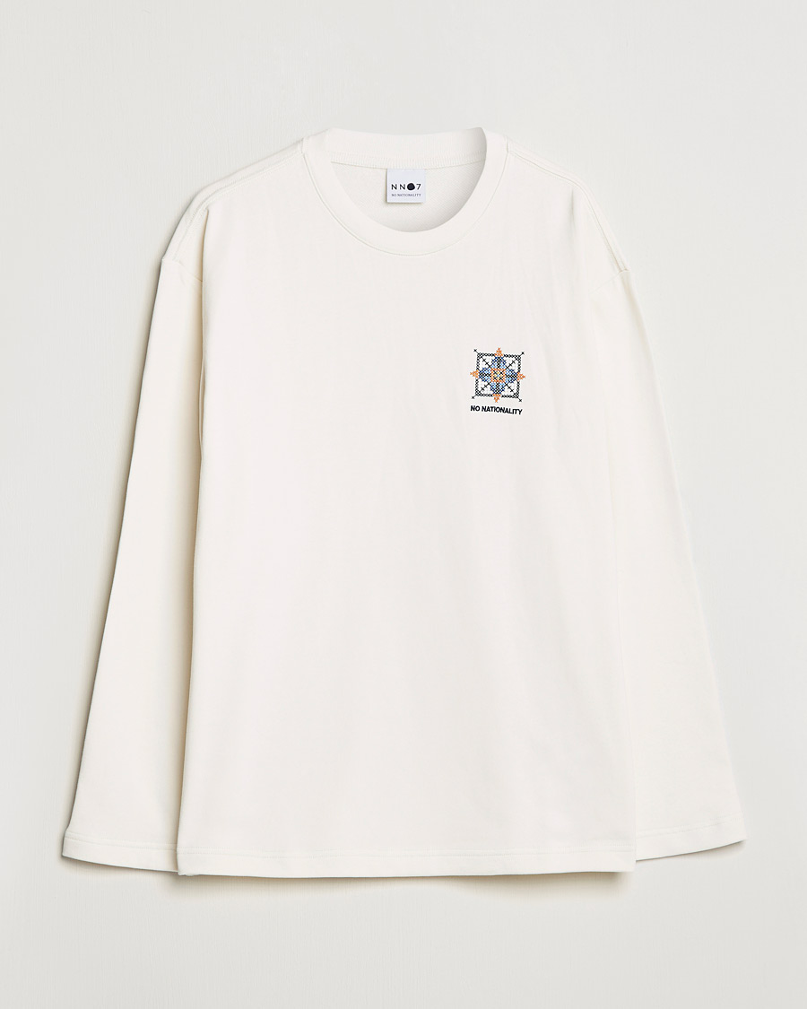 Homme | T-shirts | NN07 | Alan Heavy Logo Long Sleeve T-Shirt Off White