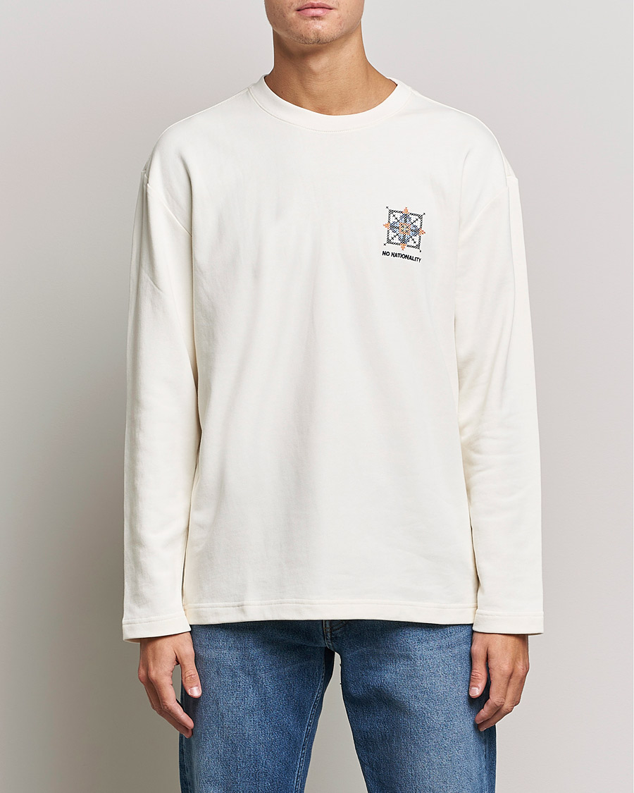 Homme | T-shirts | NN07 | Alan Heavy Logo Long Sleeve T-Shirt Off White