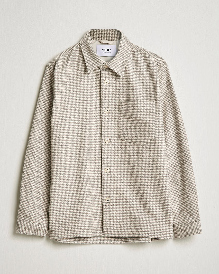 Homme | Chemises | NN07 | Peter Houndstooth Overshirt Grey Check
