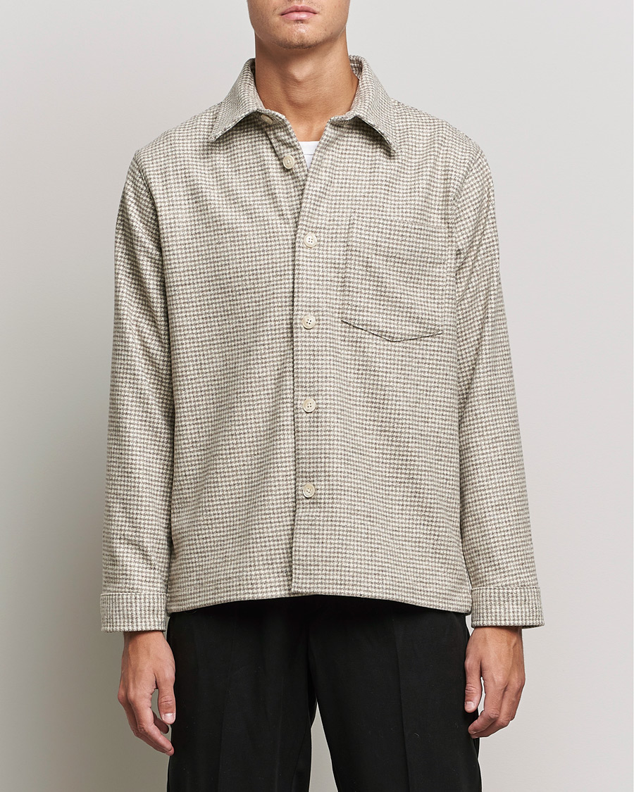Homme | Chemises | NN07 | Peter Houndstooth Overshirt Grey Check