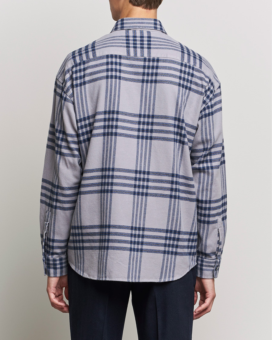 Homme | Chemises | NN07 | Deon Checked Shirt Grey/Blue