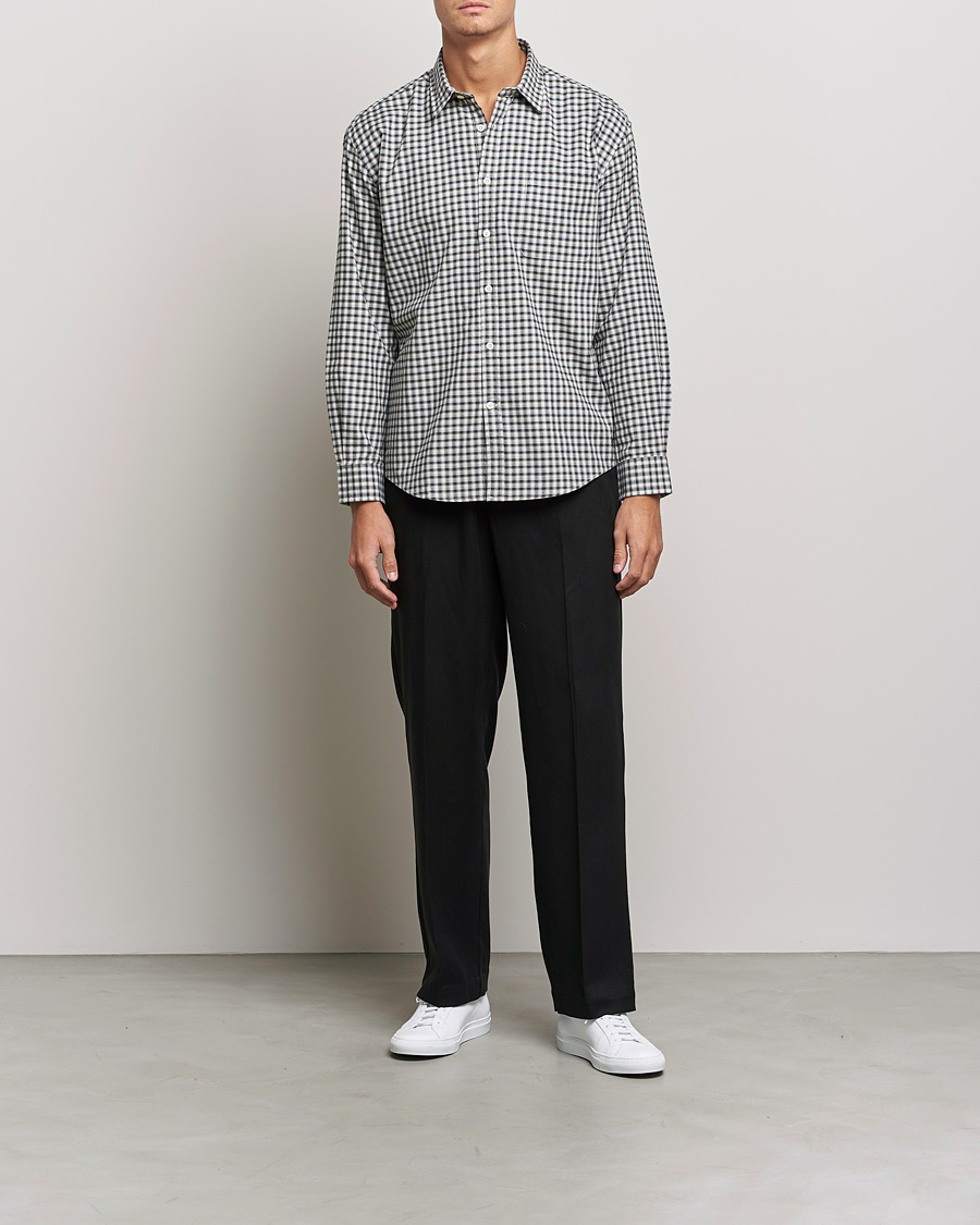 Homme | Chemises | NN07 | Deon Cotton Checked Shirt Black/White