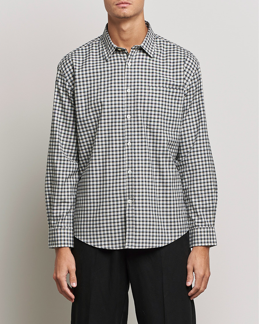 Homme | Chemises | NN07 | Deon Cotton Checked Shirt Black/White