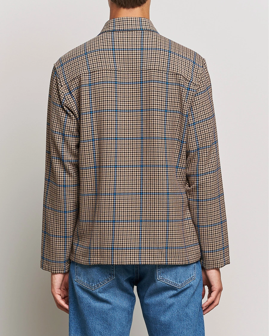Homme | Chemises | NN07 | Frode Checked Overshirt Brown/Cobolt Blue
