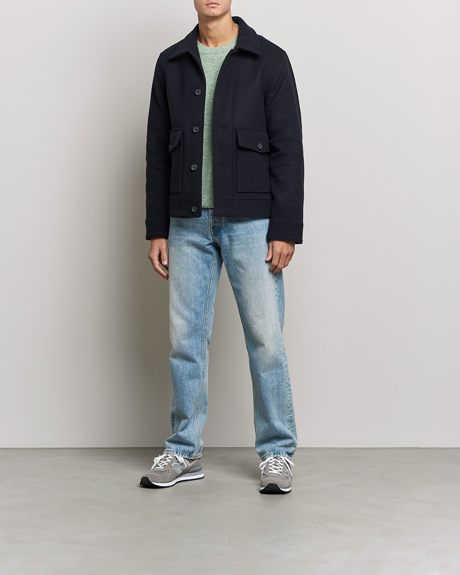 Homme | Manteaux Et Vestes | NN07 | Julius Wool Flight Jacket Navy