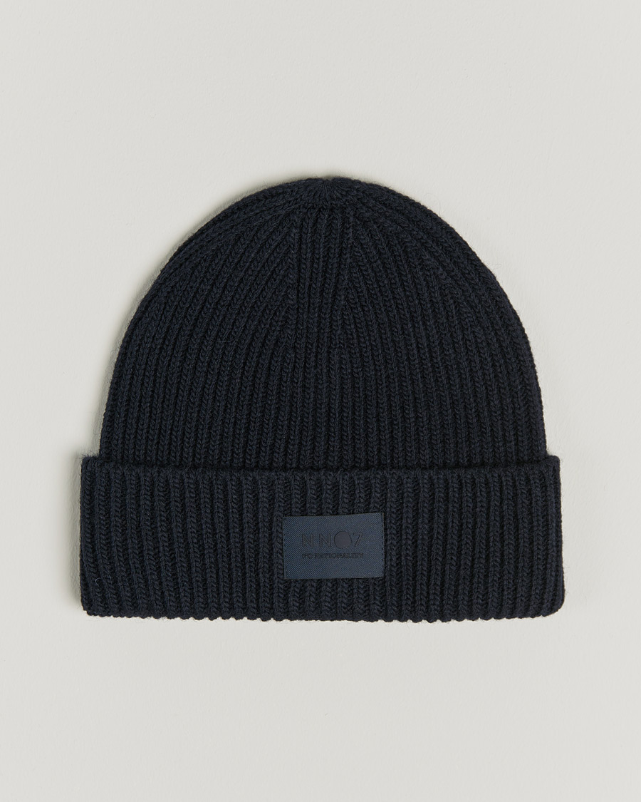 Homme | NN07 Bob Logo Beanie Navy | NN07 | Bob Logo Beanie Navy