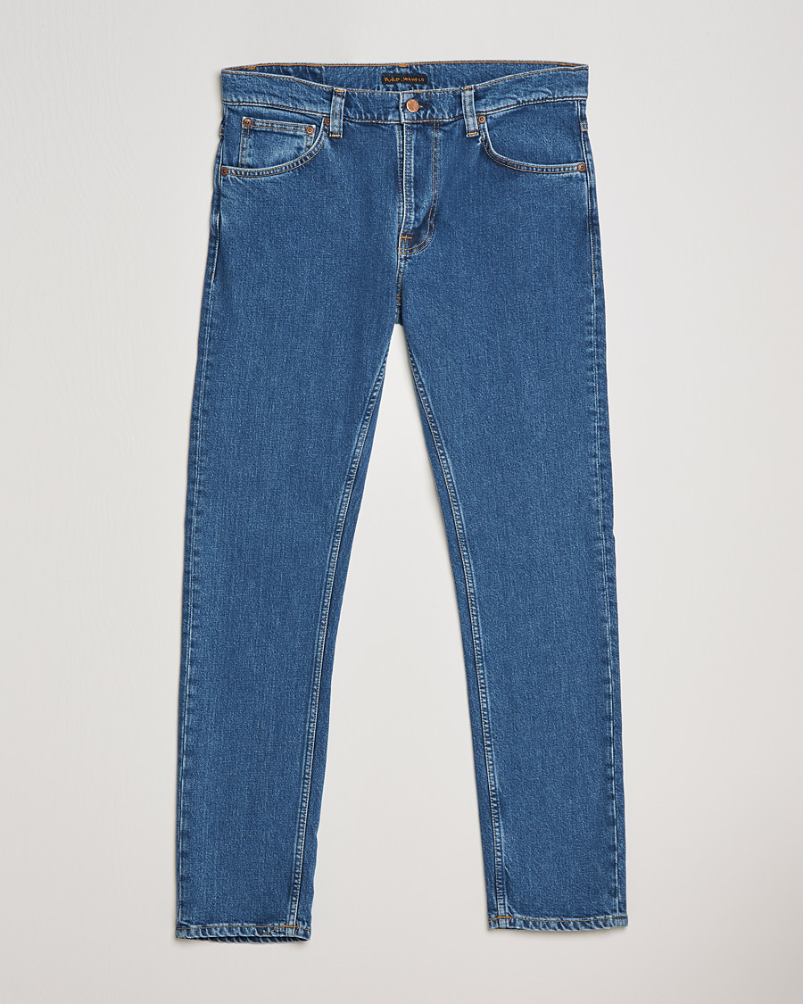 Homme | Jeans | Nudie Jeans | Lean Dean Organic Jeans Plain Stone Blue