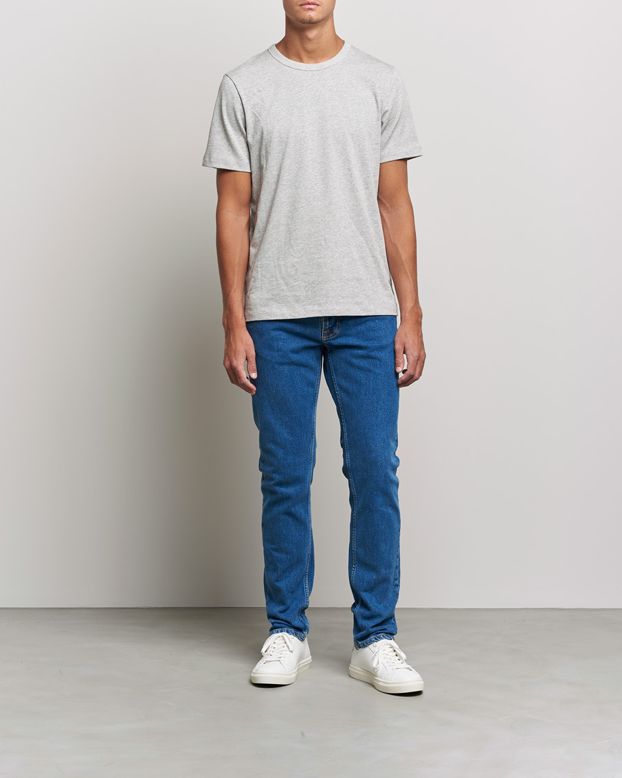 Homme | Jeans | Nudie Jeans | Lean Dean Organic Jeans Plain Stone Blue