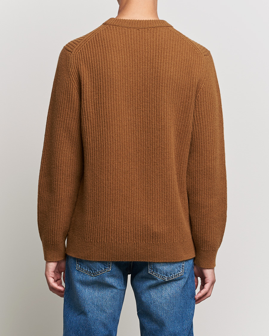 Homme | Pulls Et Tricots | Nudie Jeans | August Wool Rib Knitted Sweater Oak