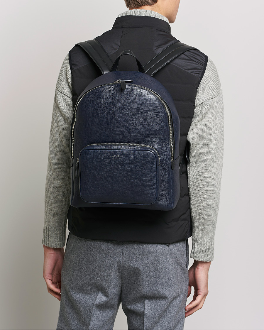 Homme | Smythson Ludlow Everyday Backpack Navy | Smythson | Ludlow Everyday Backpack Navy