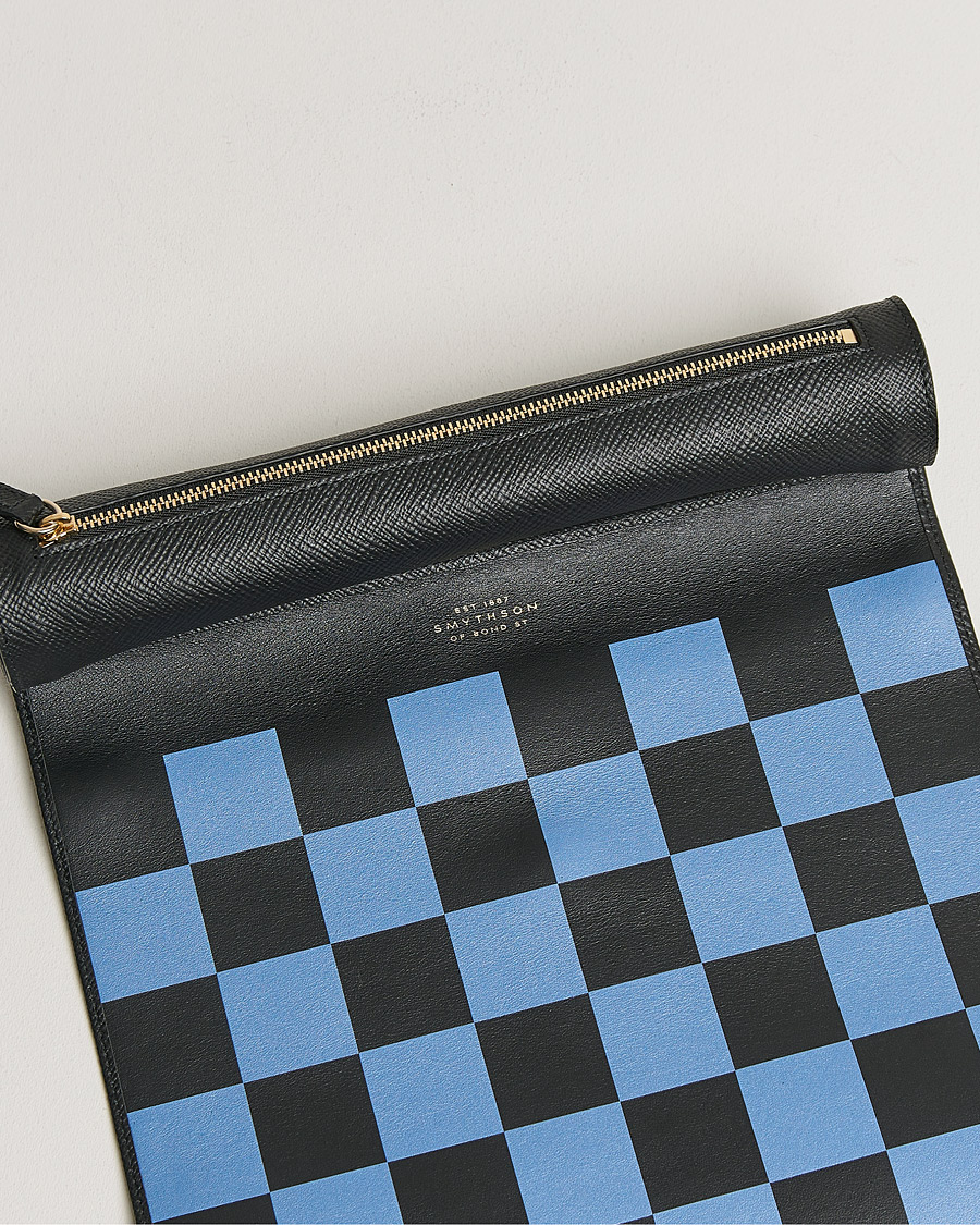 Homme | Smythson Panama Travel Chess Roll Black | Smythson | Panama Travel Chess Roll Black