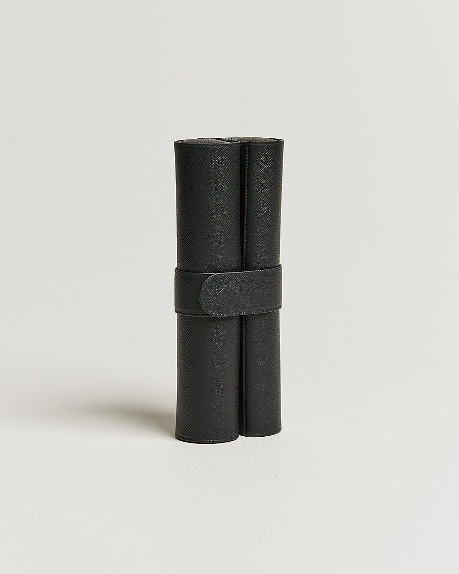 Homme | Smythson Panama Travel Chess Roll Black | Smythson | Panama Travel Chess Roll Black