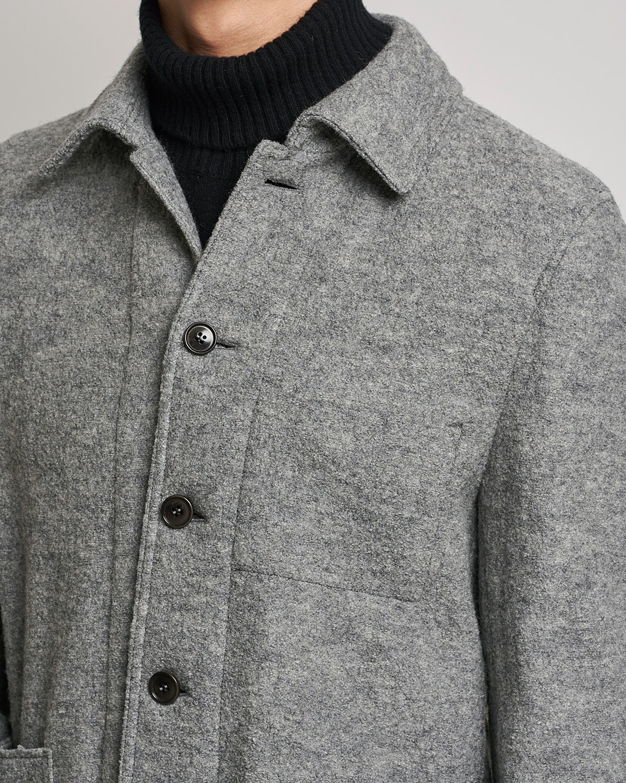 Homme | Blazers | Tiger of Sweden | Gio Knitted Wool Blazer Light Grey