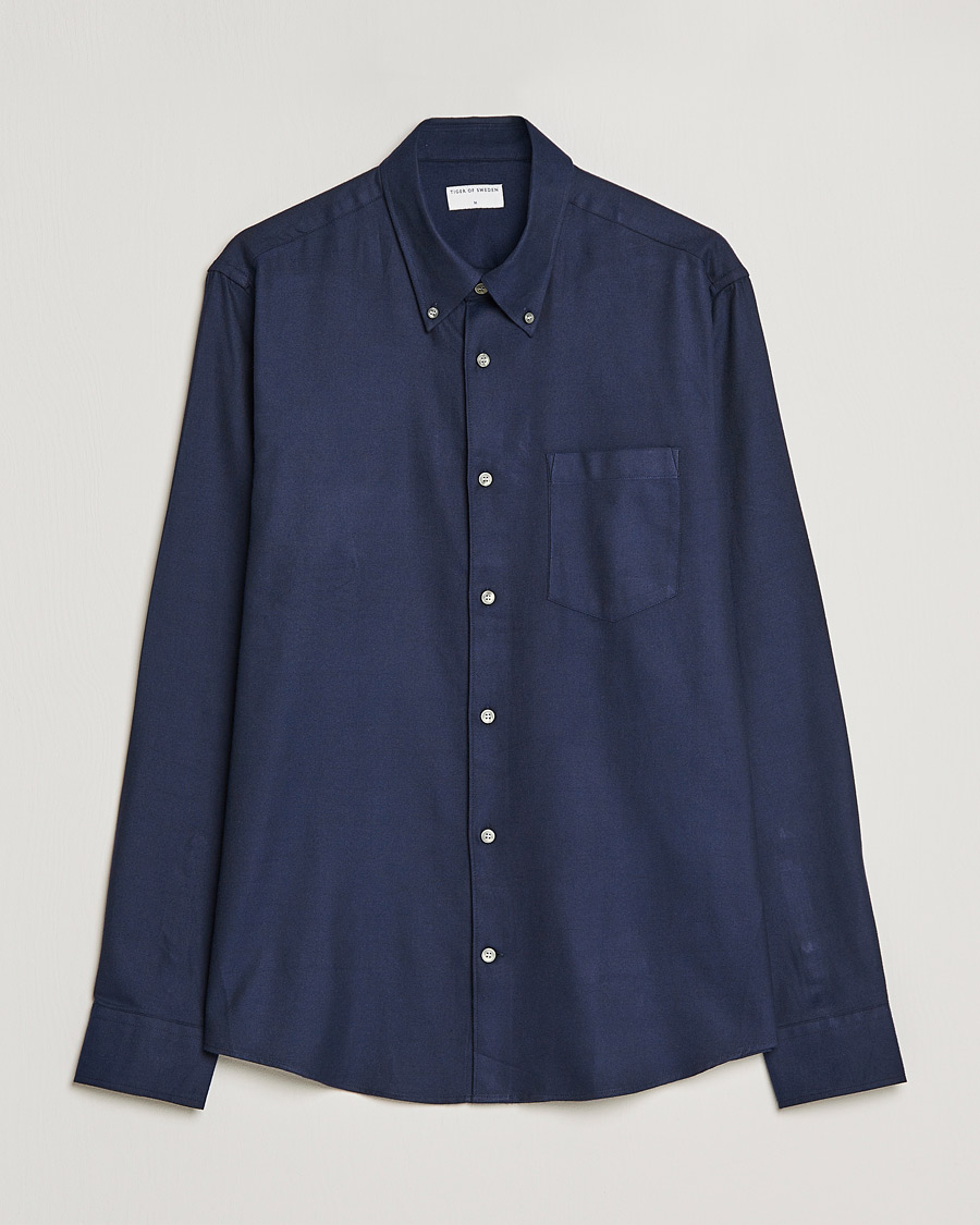 Homme | Chemises | Tiger of Sweden | Sankt Cotton Shirt Light Ink