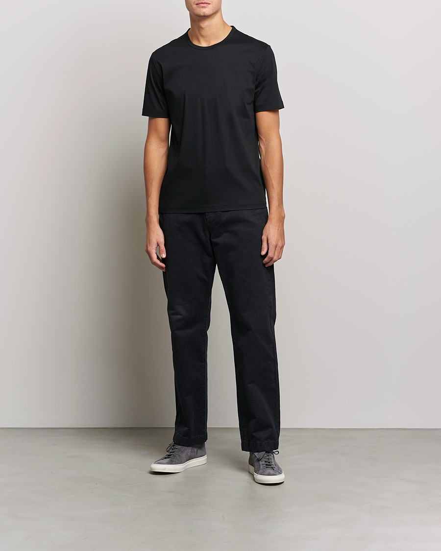Homme | T-shirts | Tiger of Sweden | Olaf Mercerized Cotton Tee Black