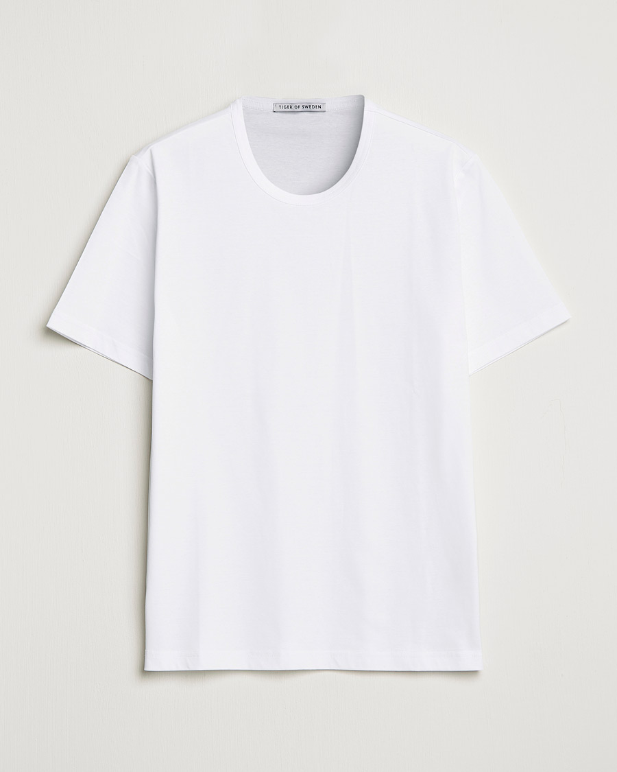 Homme | T-shirts | Tiger of Sweden | Olaf Mercerized Cotton Tee Pure White