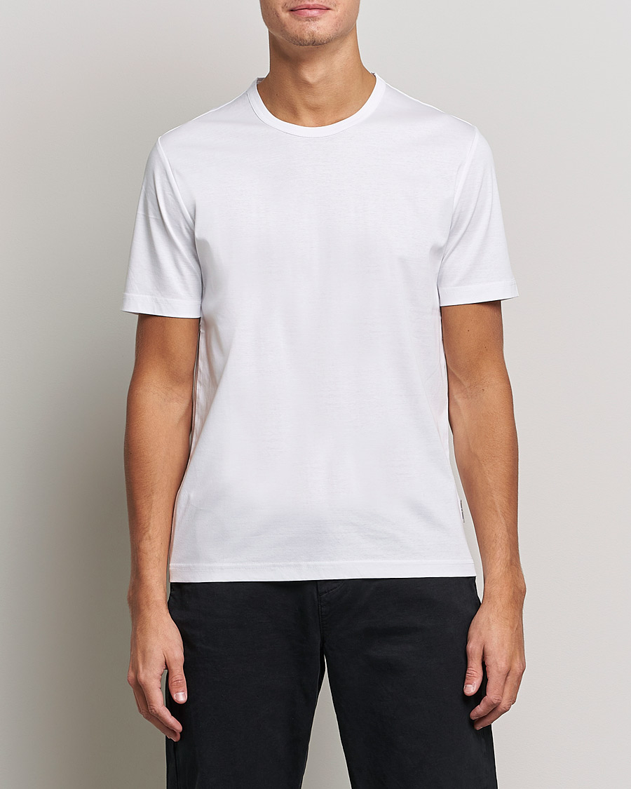 Homme | T-shirts | Tiger of Sweden | Olaf Mercerized Cotton Tee Pure White