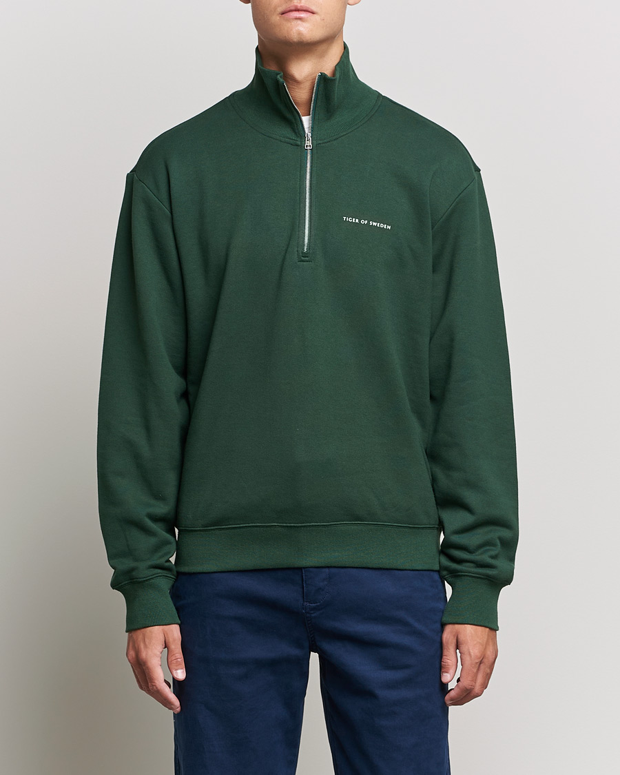 Homme | Pulls Et Tricots | Tiger of Sweden | Marlon Half Zip Sweatshirt Ever Green