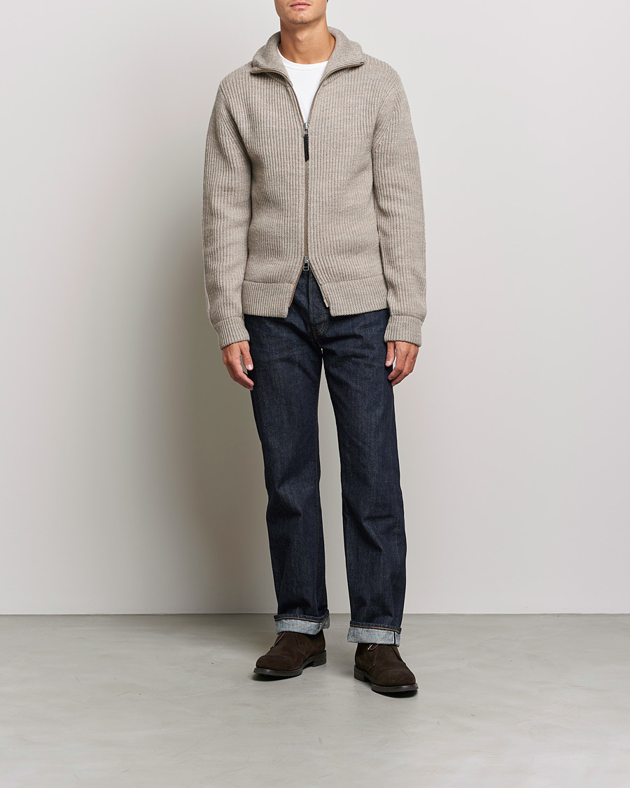 Homme | Pulls Et Tricots | Tiger of Sweden | Nyman Wool Zip Cardigan Moon Stone