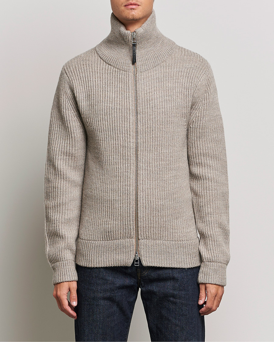 Homme | Pulls Et Tricots | Tiger of Sweden | Nyman Wool Zip Cardigan Moon Stone