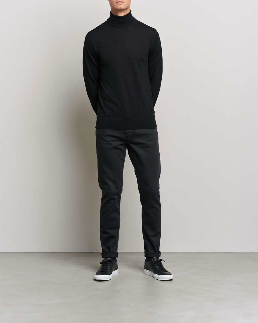 Homme | Pulls Et Tricots | Tiger of Sweden | Neville Extra Fine Merino Polo Black