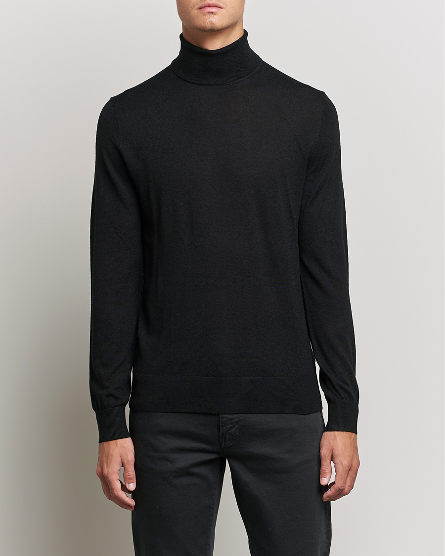 Homme | Pulls Et Tricots | Tiger of Sweden | Neville Extra Fine Merino Polo Black