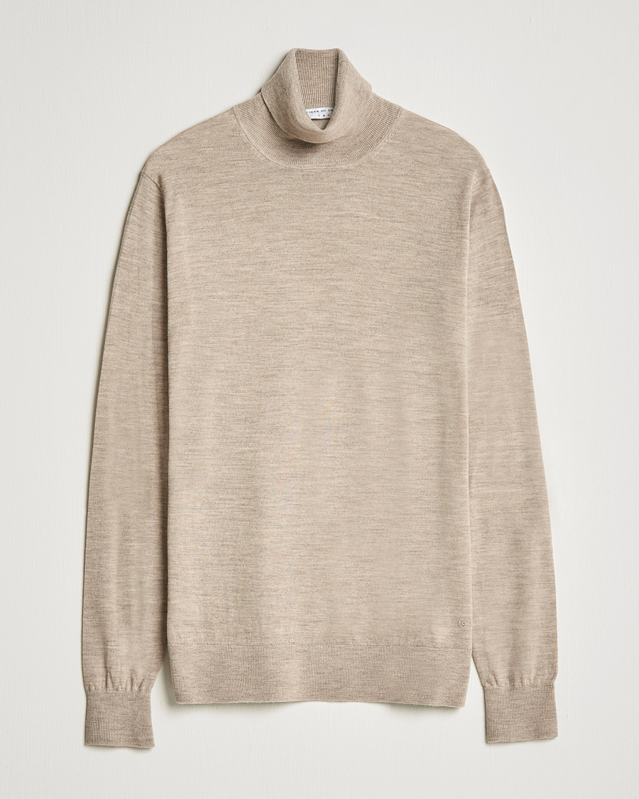 Homme | Pulls Et Tricots | Tiger of Sweden | Neville Extra Fine Merino Polo Beige Melange