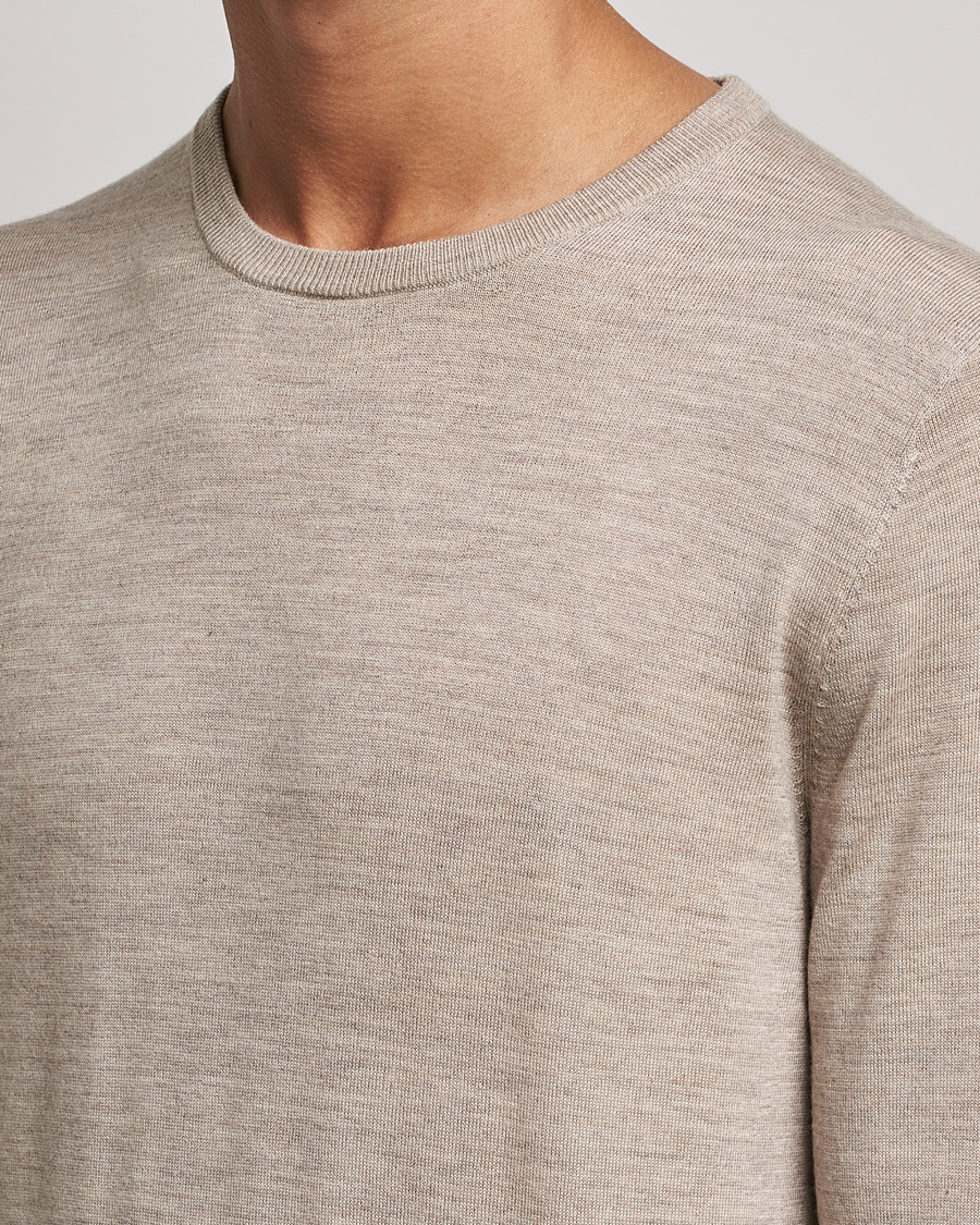 Homme | Pulls Et Tricots | Tiger of Sweden | Nichols Extra Fine Merino Crew Neck Beige Melange