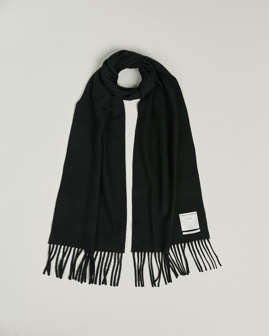 Homme | Tiger of Sweden Sylan Wool Scarf Black | Tiger of Sweden | Sylan Wool Scarf Black