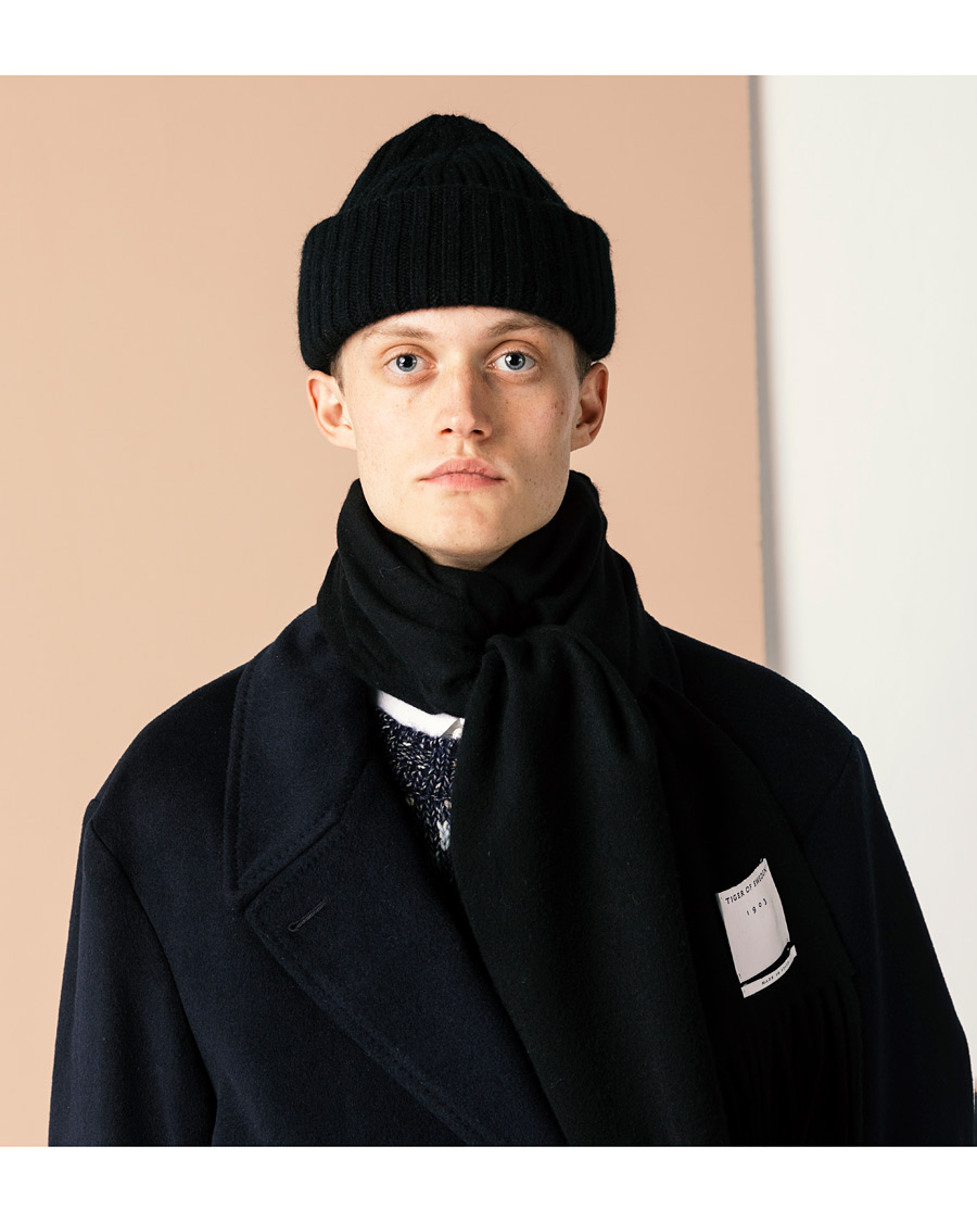 Homme | Tiger of Sweden Sylan Wool Scarf Black | Tiger of Sweden | Sylan Wool Scarf Black