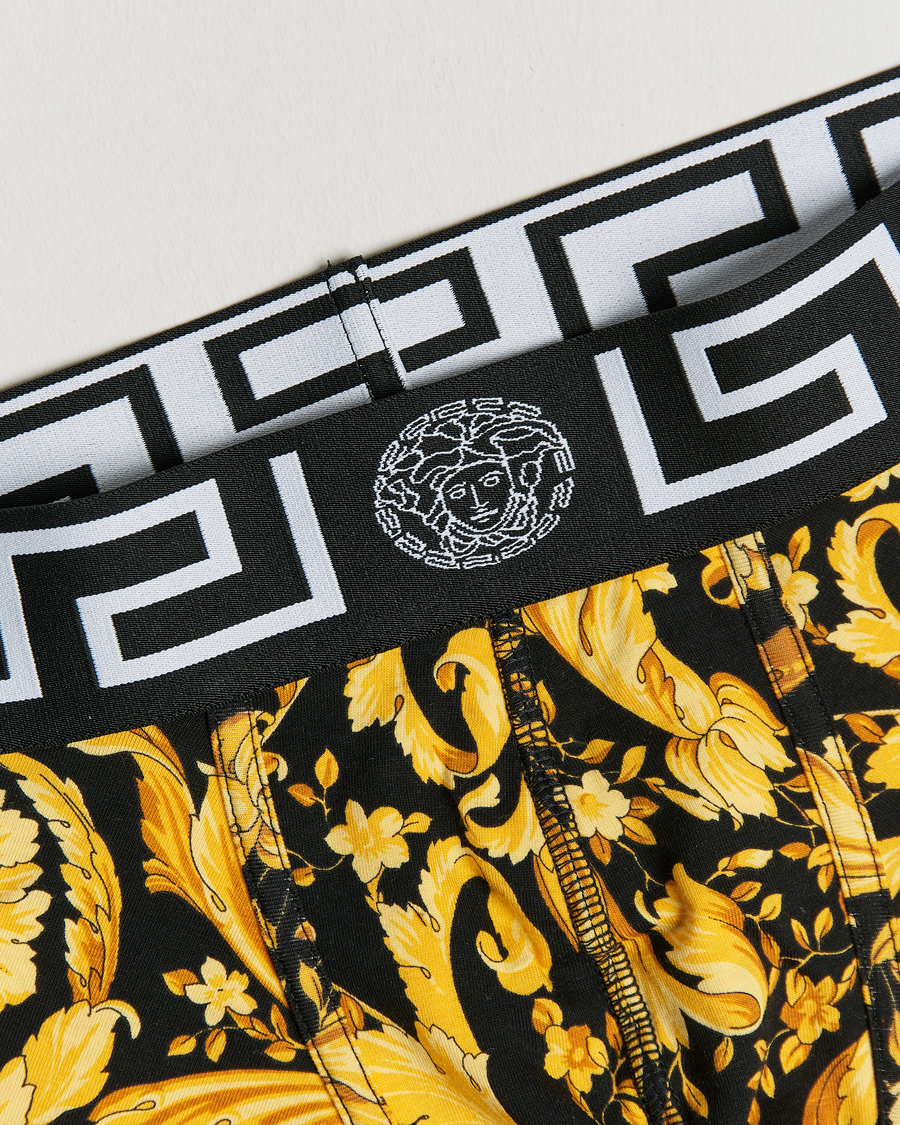 Homme | Sous-Vêtements Et Chaussettes | Versace | Barocco Print Boxer Black/Gold