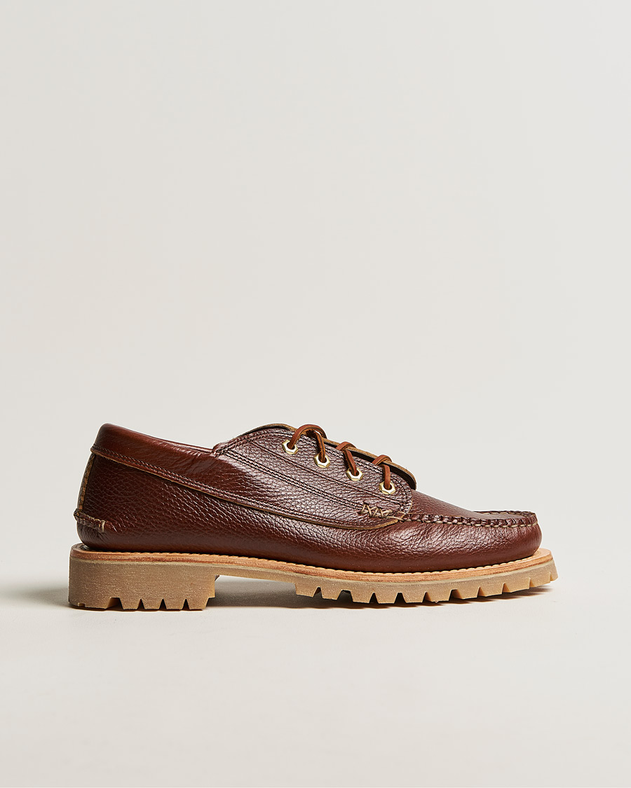 Homme | Yuketen Angler Moc Shoe Dark Brown Grain Calf | Yuketen | Angler Moc Shoe Dark Brown Grain Calf