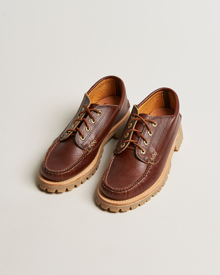 Homme | Yuketen Angler Moc Shoe Dark Brown Grain Calf | Yuketen | Angler Moc Shoe Dark Brown Grain Calf