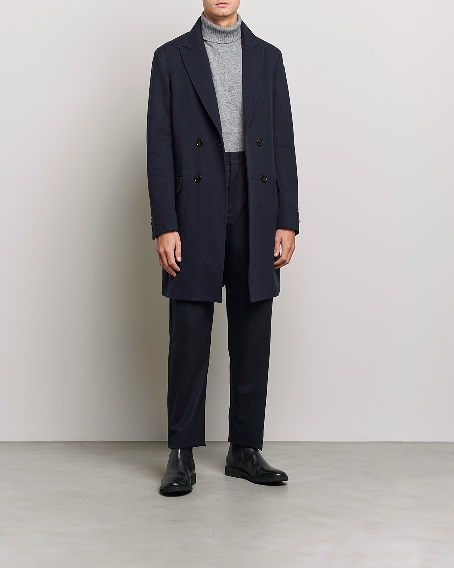 Homme | Manteaux Et Vestes | Zegna | Double Breasted Cashmere Coat Navy