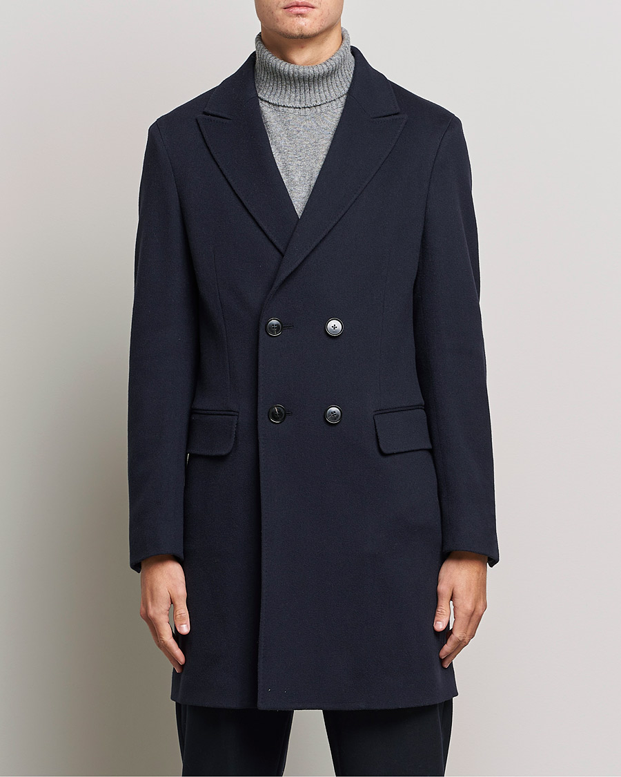 Homme | Manteaux Et Vestes | Zegna | Double Breasted Cashmere Coat Navy