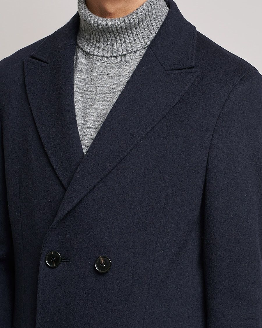 Homme | Manteaux Et Vestes | Zegna | Double Breasted Cashmere Coat Navy