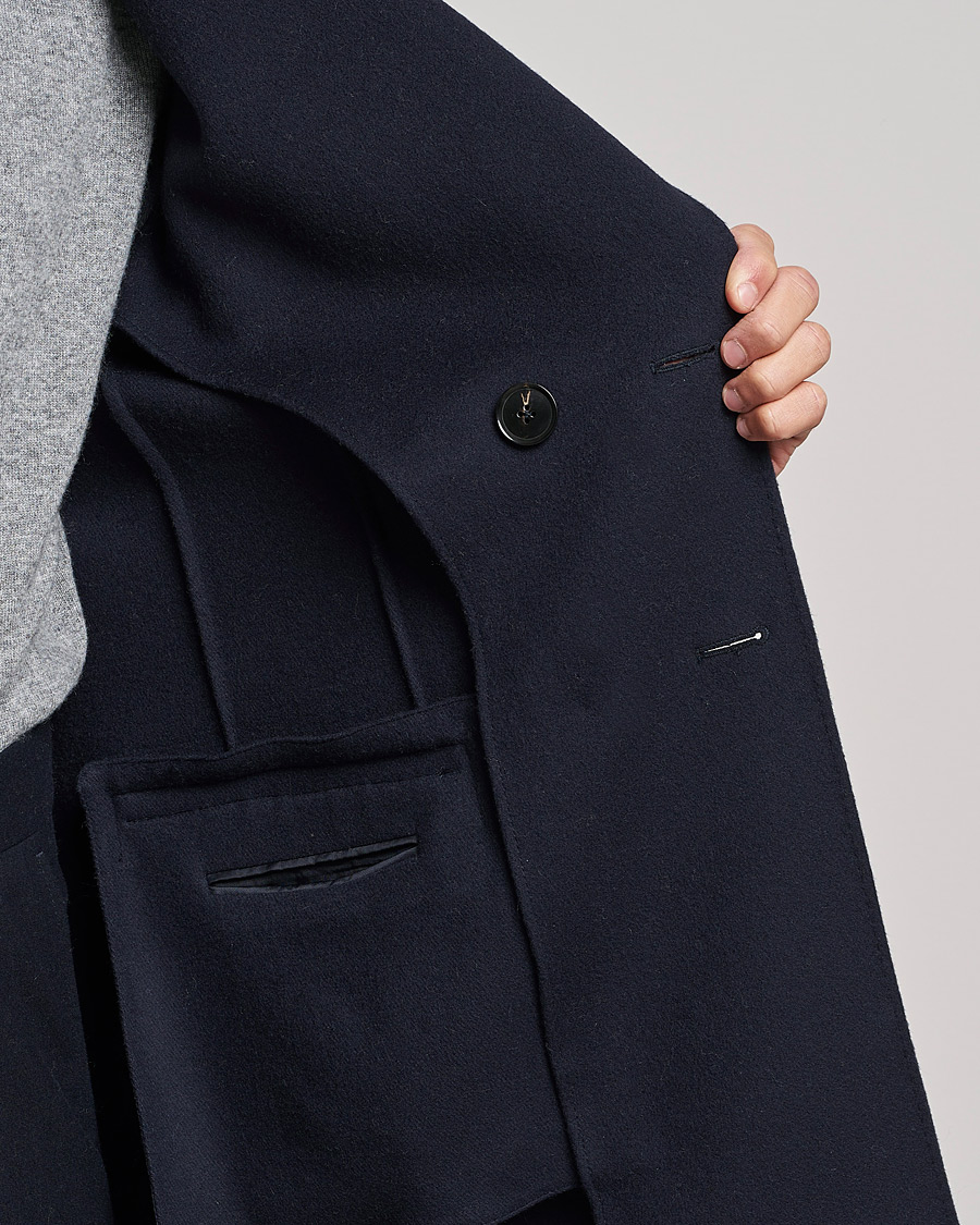 Homme | Manteaux Et Vestes | Zegna | Double Breasted Cashmere Coat Navy