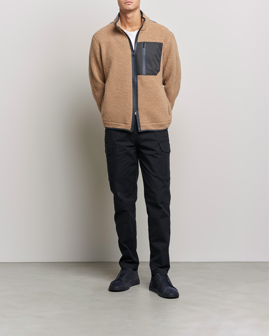 Homme | Pulls Et Tricots | Zegna | Camel Fleece Full Zip Brown