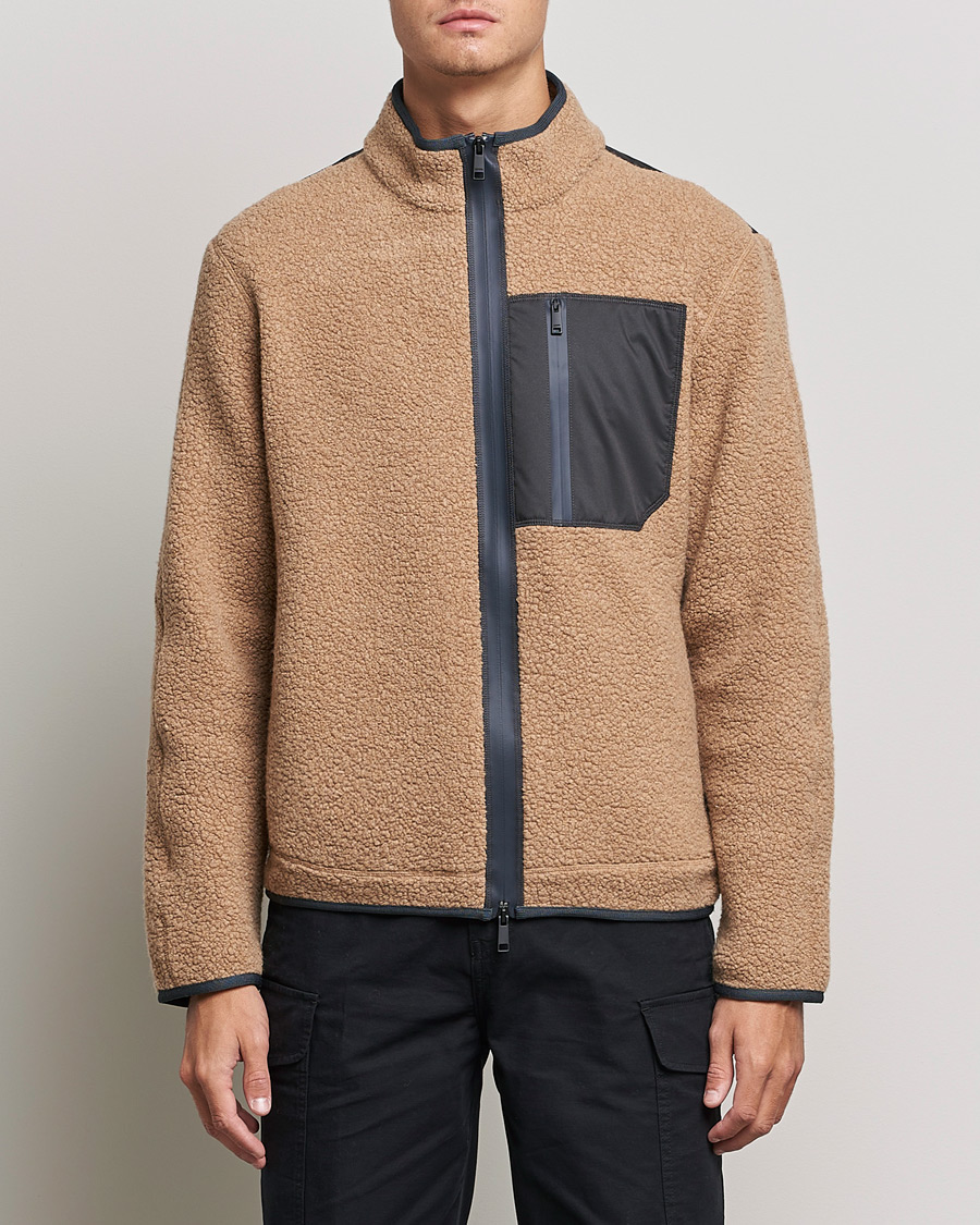 Homme | Pulls Et Tricots | Zegna | Camel Fleece Full Zip Brown
