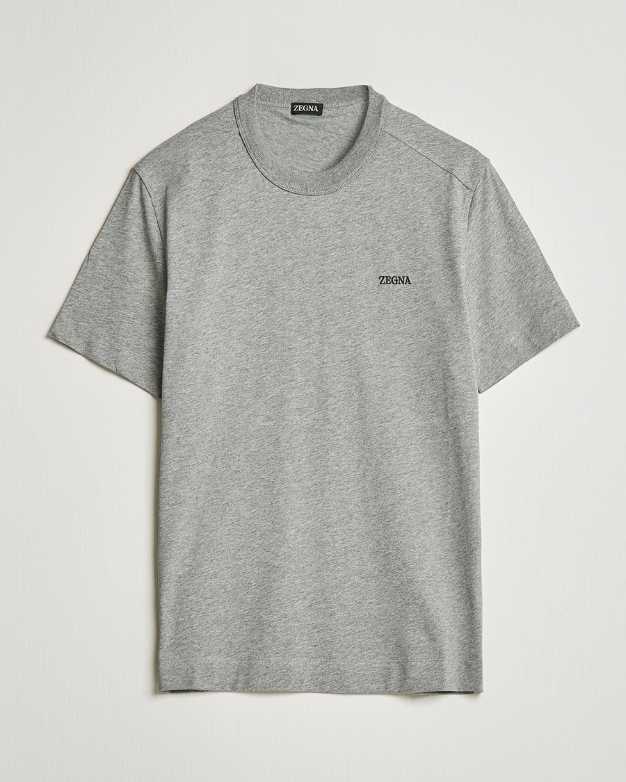 Homme | T-shirts | Zegna | Premium Cotton T-Shirt Grey Melange