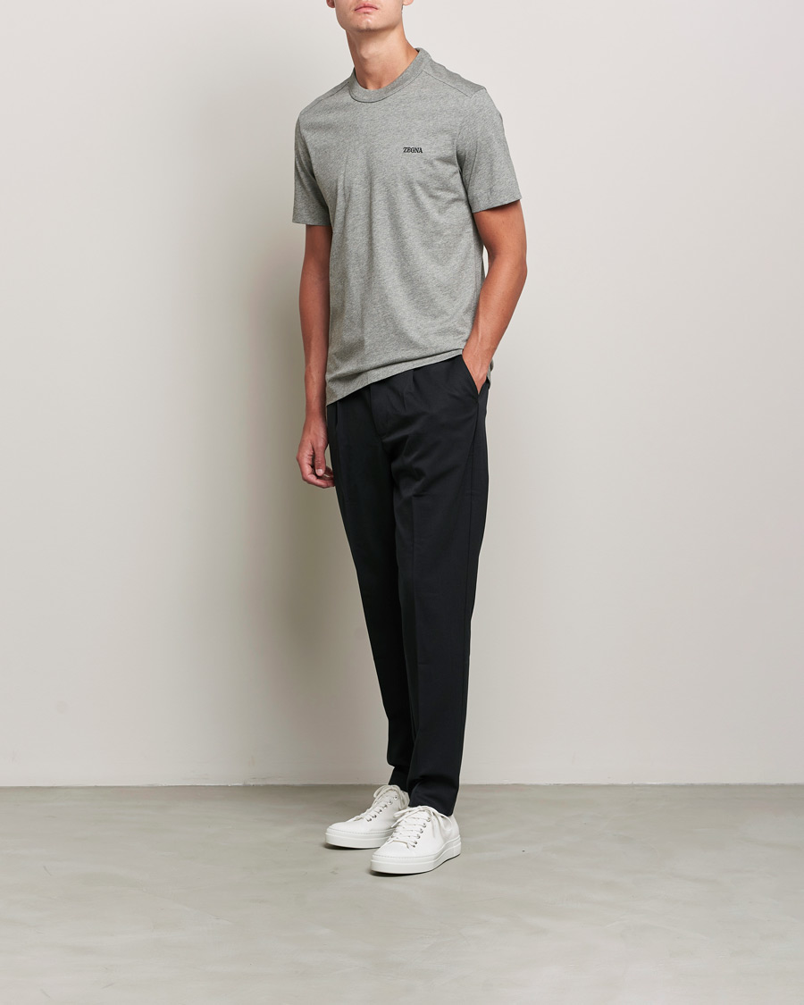 Homme | T-shirts | Zegna | Premium Cotton T-Shirt Grey Melange