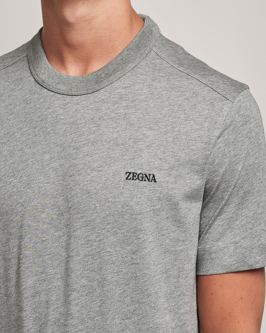 Homme | T-shirts | Zegna | Premium Cotton T-Shirt Grey Melange