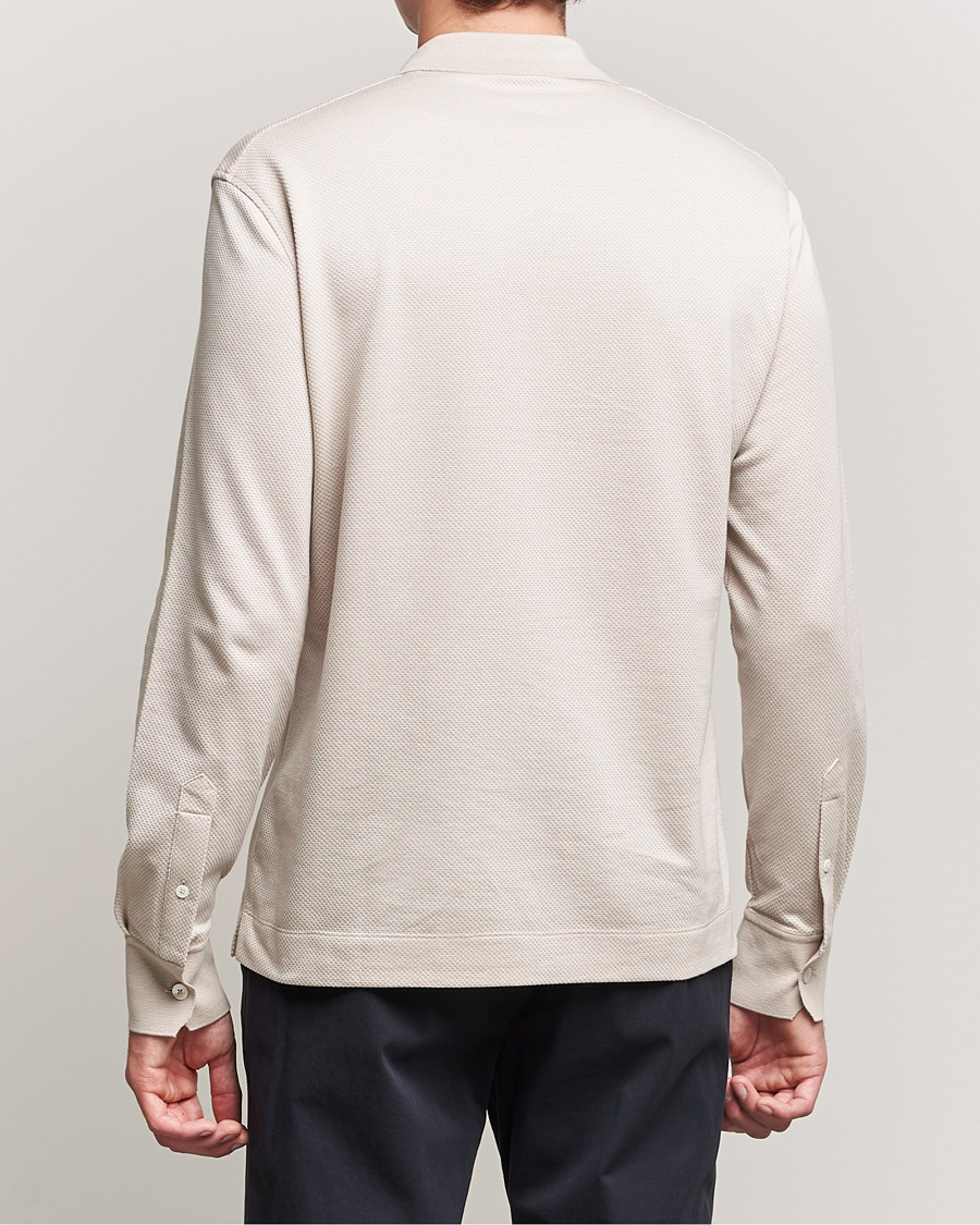 Homme | Pulls Et Tricots | Zegna | Cotton/Silk Long Sleeve Polo Beige
