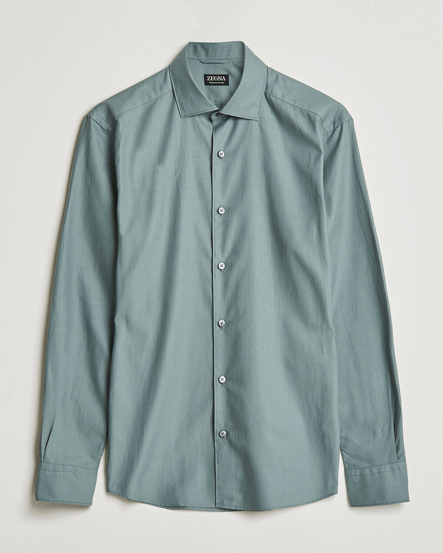 Homme | Chemises | Zegna | Premium Cotton Shirt Teal