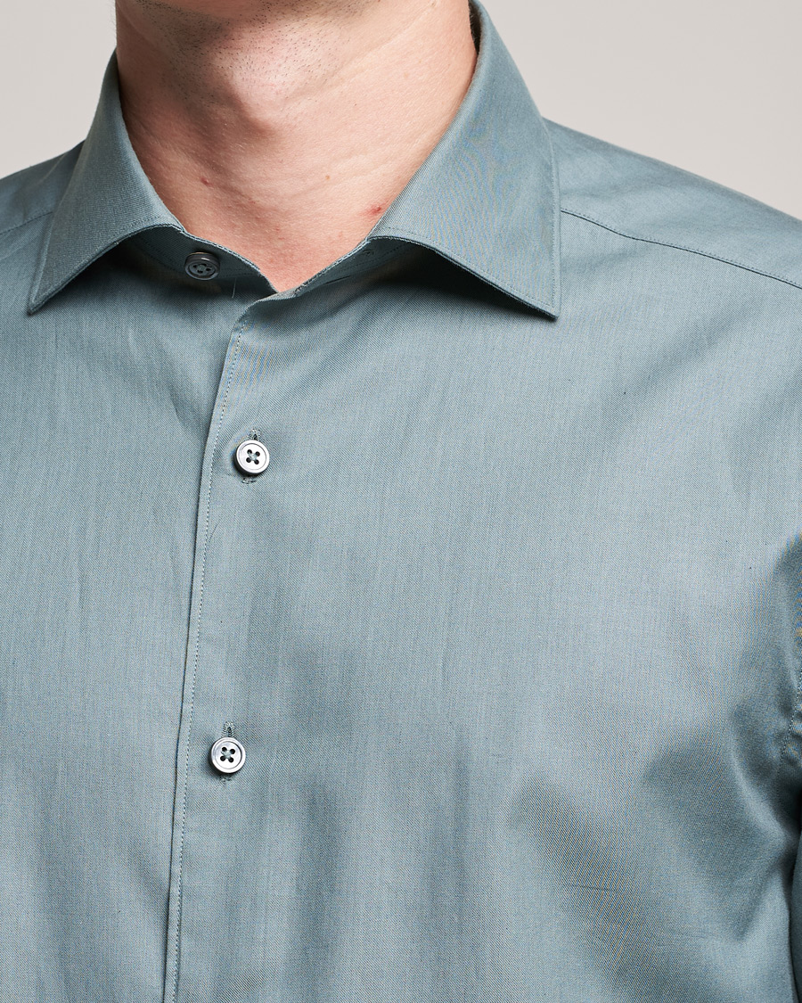 Homme | Chemises | Zegna | Premium Cotton Shirt Teal
