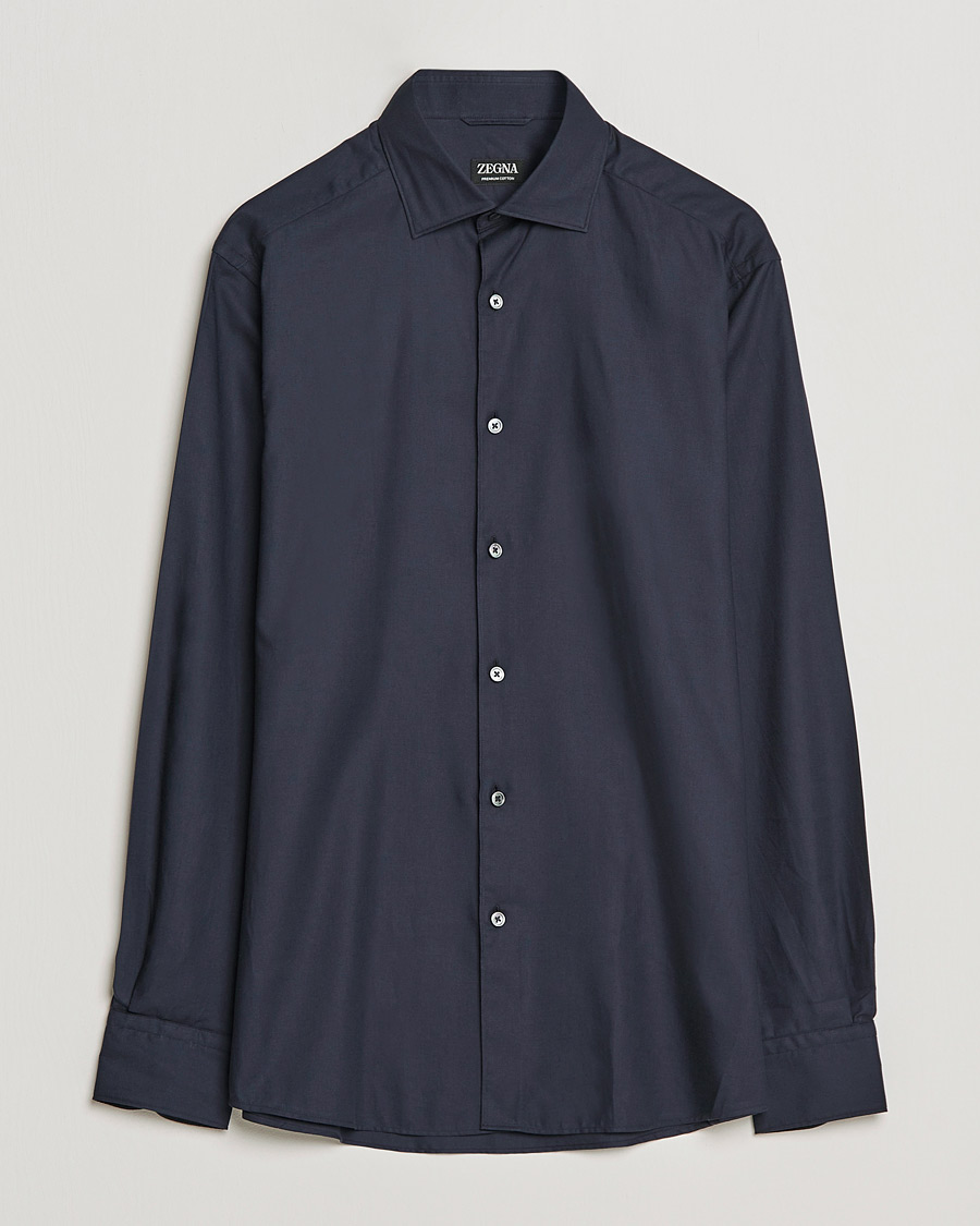Homme | Chemises | Zegna | Premium Cotton Shirt Navy
